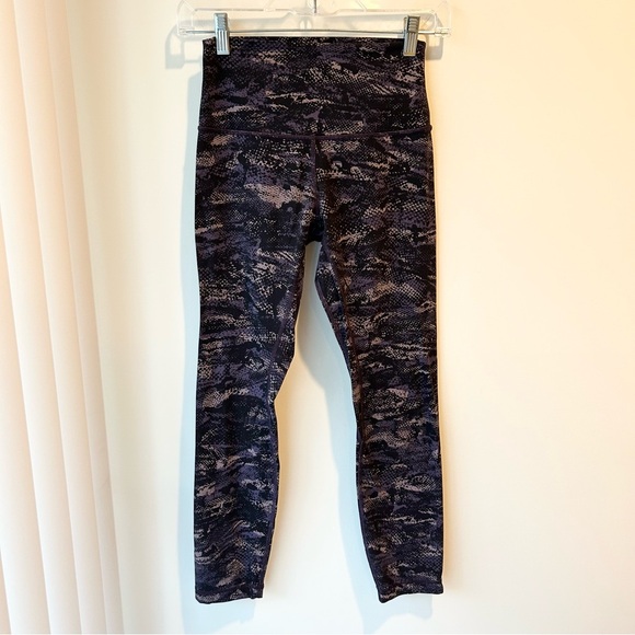 Lululemon Align Pant II 25” Rip Wave Purple Thunder Black Size 4 - Picture 4 of 13